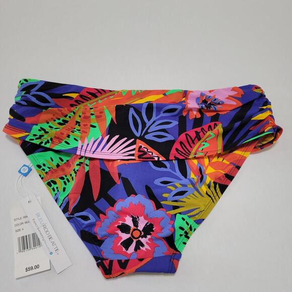 Bleu Rod Beattie Night Safari Twist-Front Sarong Hipster Swim Bottoms NWT US 4 - Picture 7 of 9